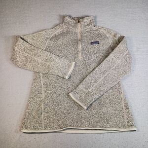 Patagonia Women's L Brown 1/4 Zip Better Sweater Outdoor Pocket Fleece Pullover